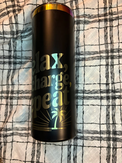 Read. Sip. Repeat: Laser Engraved Steel Tumblers